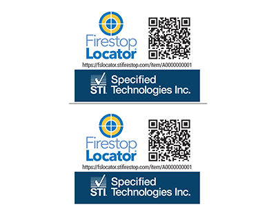 Firestop Locator Label
